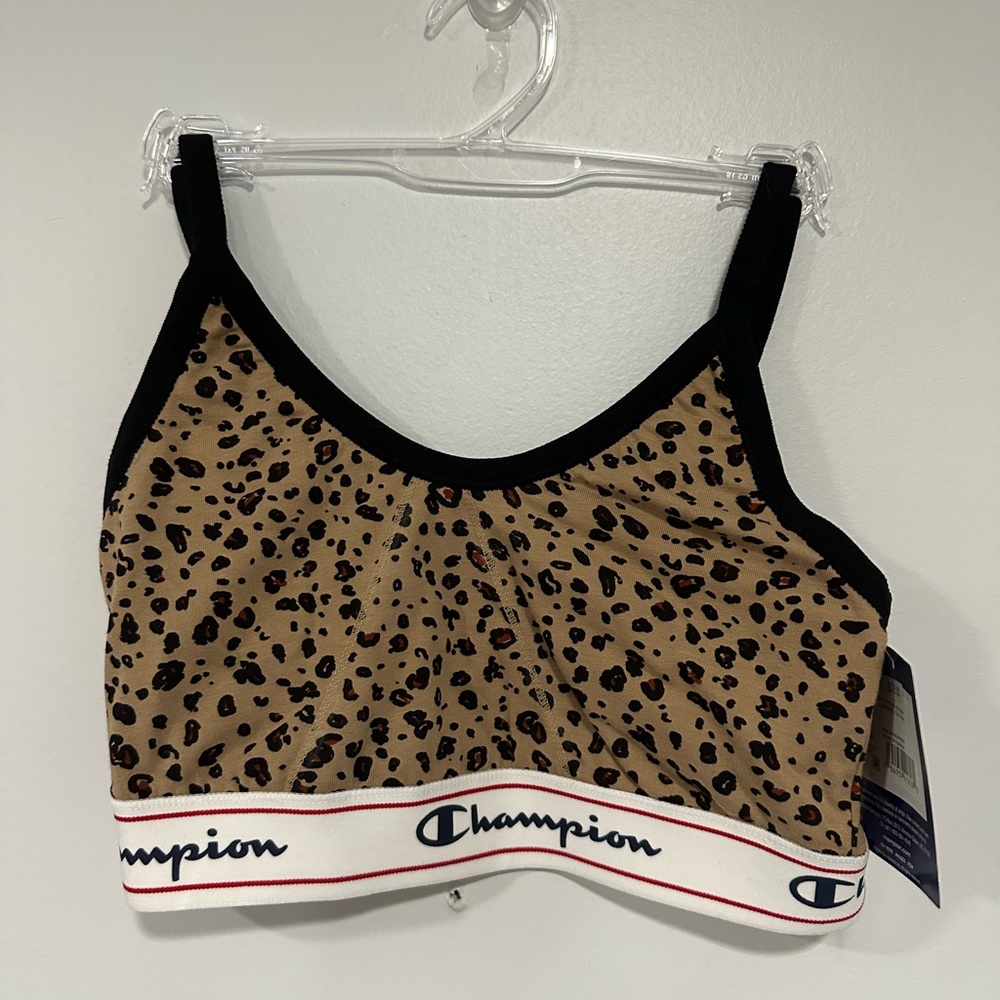 Champion leopard 🐆 print bralette size S NWT